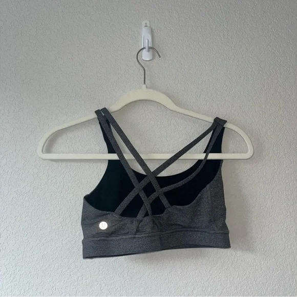Lululemon NWOT Heather Grey Energy Sports Bra Size 6 - Picture 5 of 7
